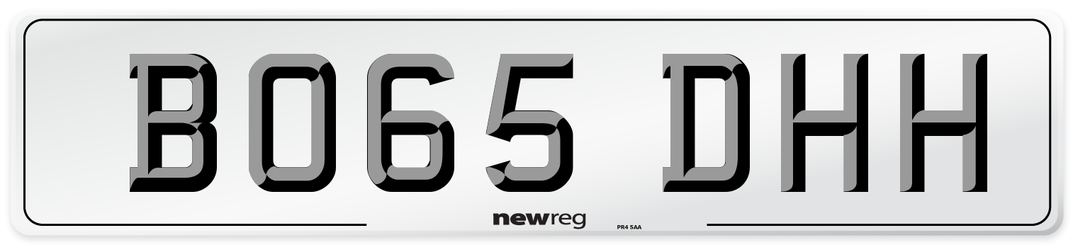 BO65 DHH Number Plate from New Reg